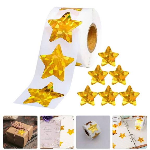 HEMOTON Gold Star Sticker Large Aesthetic Scrapbook Scrapbooking Decoration
