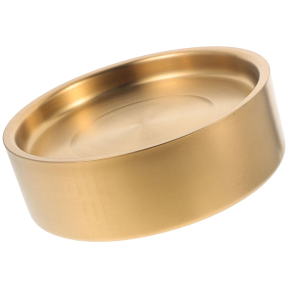 HEMOTON Golden Stainless Steel Sushi Plate with Japanese Style Design for Serving Seafood and More