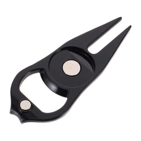 SOPOTUTU 1Pc Black Metal Golfs Divot Tool with Ball Marker and Line Maker for Outdoors