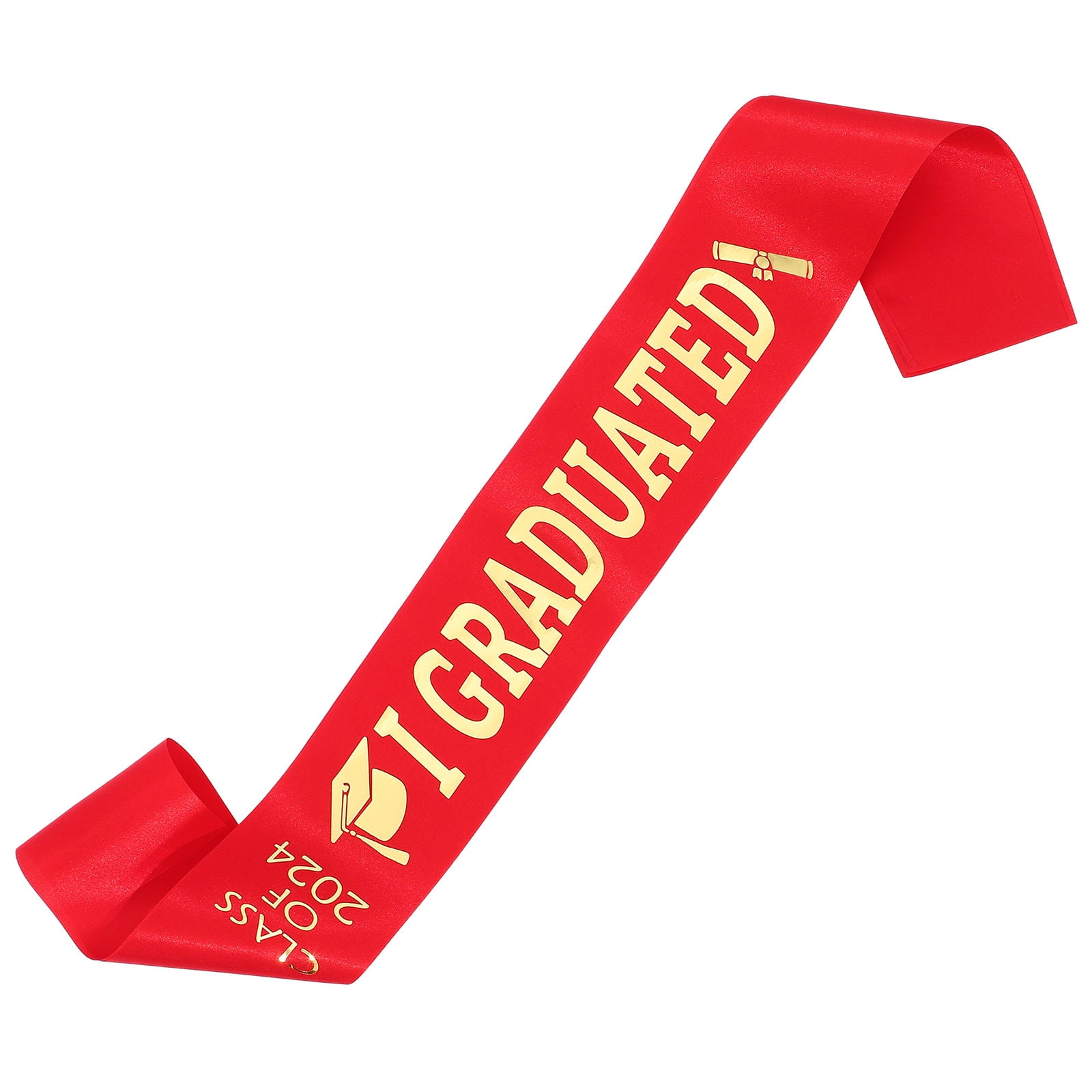 DEEPCRAFF Ceremonial Sash Red Satin Cloth for Graduation Cheer 1Pcs 33 ...