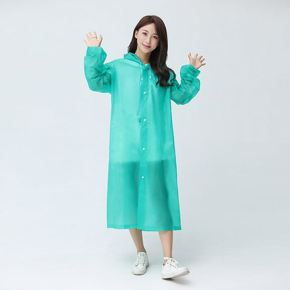 HEMOTON Green EVA Material Rain Coat for Outdoor Use Lightweight and Easy to Carry Size One Size Fits All