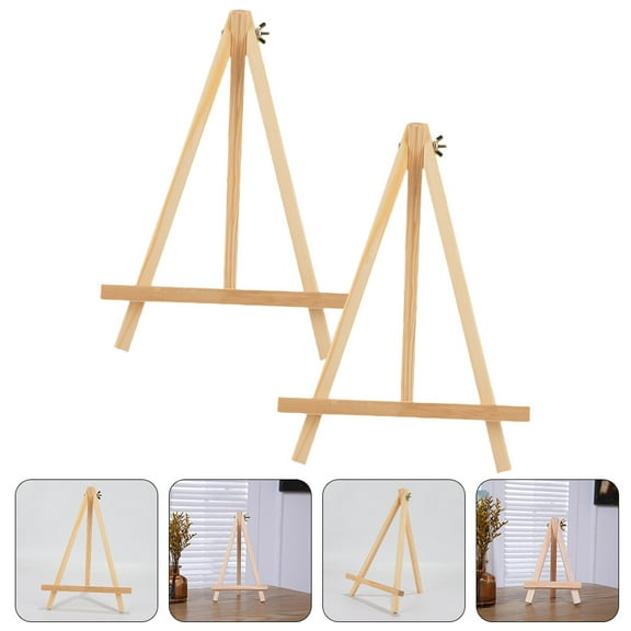 HEMOTON Green Foldable Wood Painting Easel for Kids Use with Adjustable Inclination and Free Standing Design 2 Pieces