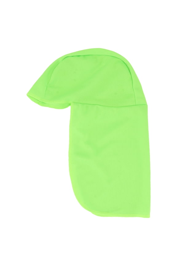 Green Mesh Fabric Helmet Liner Cap for Outdoor Use Sunshade Hat with Long Tail