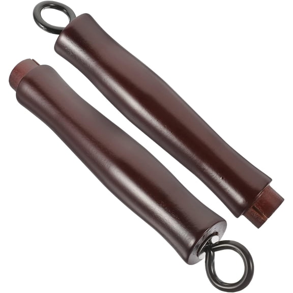 ABCISI Grill Pan Handle 2pcs Wooden Pot Handle Universal Pot Pan Handle Grip Replacement Part Detachable for Wok Frying Pan Saucepan Pan Kitchen Cookware Dark Red 19CM Kitchen Pot Handle
