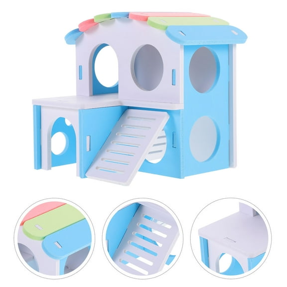 HEMOTON Guinea Pig Burrowing Bed Hamster Multi Chamber Hideout House The