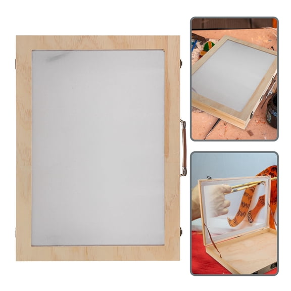 RENACLIPY Shadow Puppet Box Multi-Color Wooden for Traditional