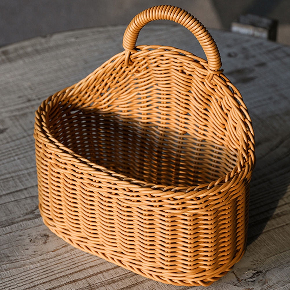 HEMOTON Hanging Basket Woven Wall Basket Hanging Storage Basket Wall ...