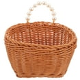 thumbnail image 1 of HEMOTON 1Pcs White Woven Wall Hanging Basket for Home Decor and Kitchen Storage, 1 of 8