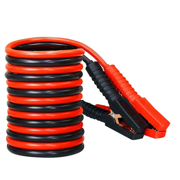 ORDDIART Auto Jumper Cables Vehicle Battery Springs Full Copper Clamps 1Set 150X4X1In