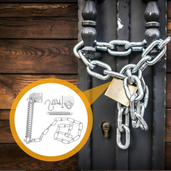 HEMOTON Heavy Duty Security Door Chain Lock Screen Chain Screen Spring Door Chain Stopper Suitable for Prevent Front Screen Door Opening