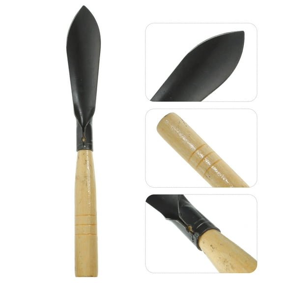 SOPOTUTU Gardening Shovel with Ergonomic Handle, Black Hand Tool for Planting, Digging, and Outdoor Garden Work