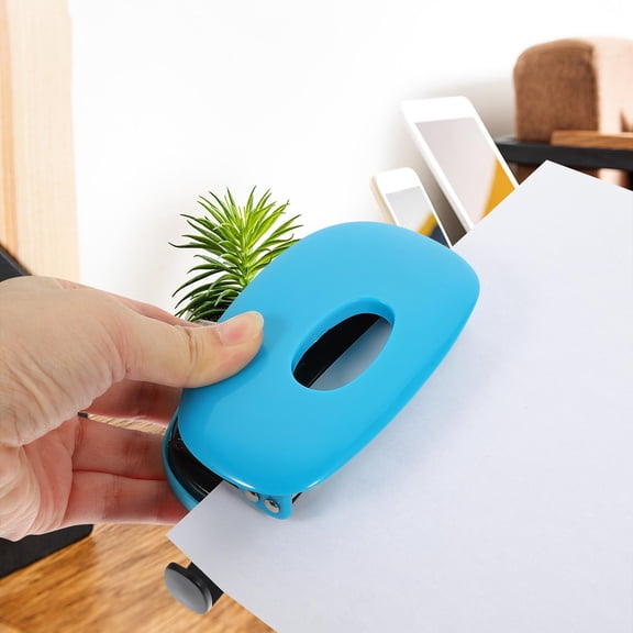 ORDDIART Handheld Hole Puncher Desktop 2-Hole Puncher Blue 1Pack
