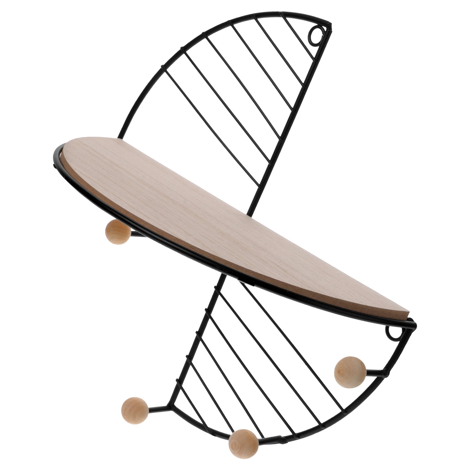 SOPOTUTU Home Decor Storage Rack Black Wood 1Pcs - Walmart.com