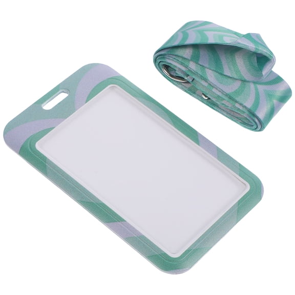 HEMOTON ID Card Holder Lanyard Access Badges Clear Sleeves Nurse Office Green
