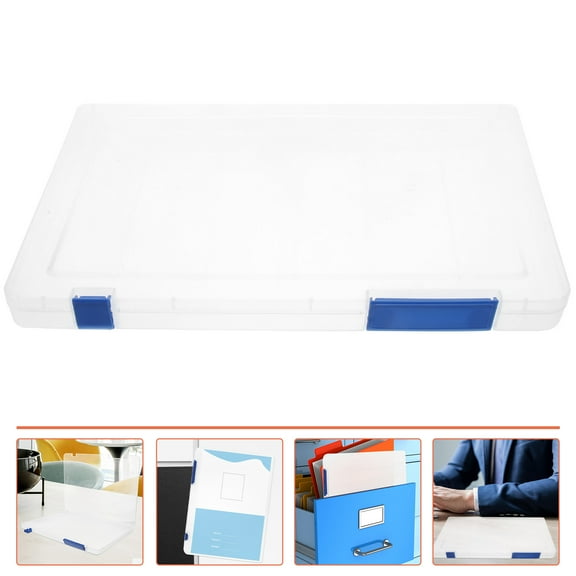 HEMOTON Important Document Organizer File Boxes Scrapbooking Folder Blue