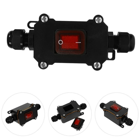 HEMOTON Inline Cord Toggle Switch On Off Toggle Switch Outdoor Heavy Duty Rocker Button