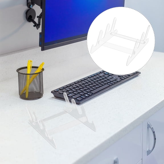 HEMOTON Keyboard Storage Rack 25.00X22.00X11.00CM Transparent