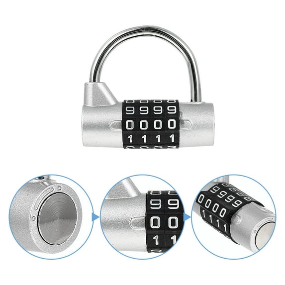 HEMOTON Keyless Password Combination Lock Student 5.2X5X2CM Silver