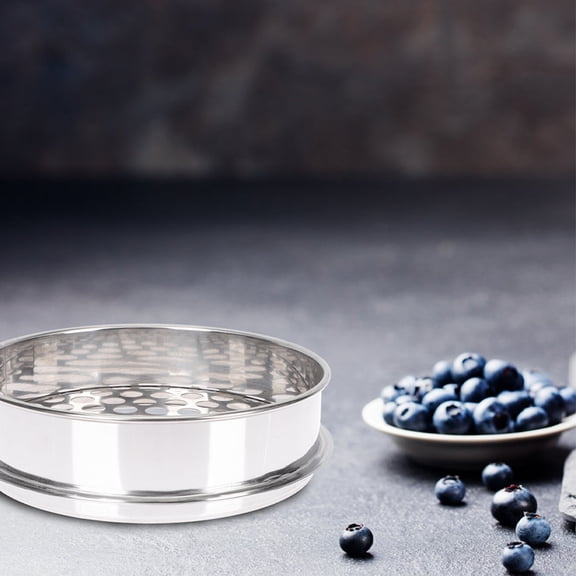 HEMOTON Kitchen Supply Stainless Steel Bean Sieve Sifter Screen Silver