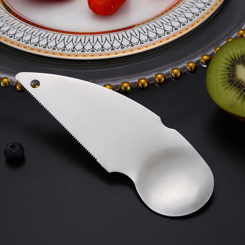 HEMOTON Kiwi Cutter Spoons Made of Stainless Steel for Home Use Silver ...