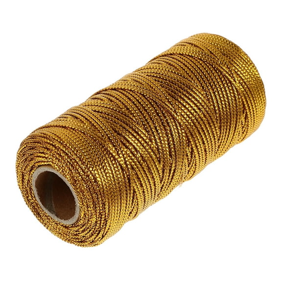 HEMOTON Kraft Paper Tie Straps Bread Bag Ropes Gold Cord Accessories Golden