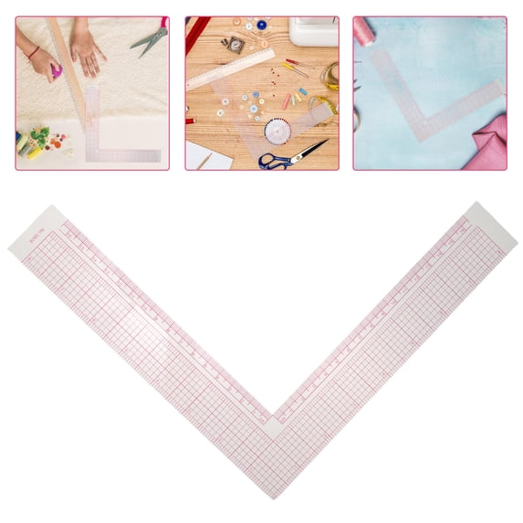Pattern Making L Shaped Ruler HEMOTON L-shaped Sewing Ruler Square Quilting Dress Making Tools Tape ...
