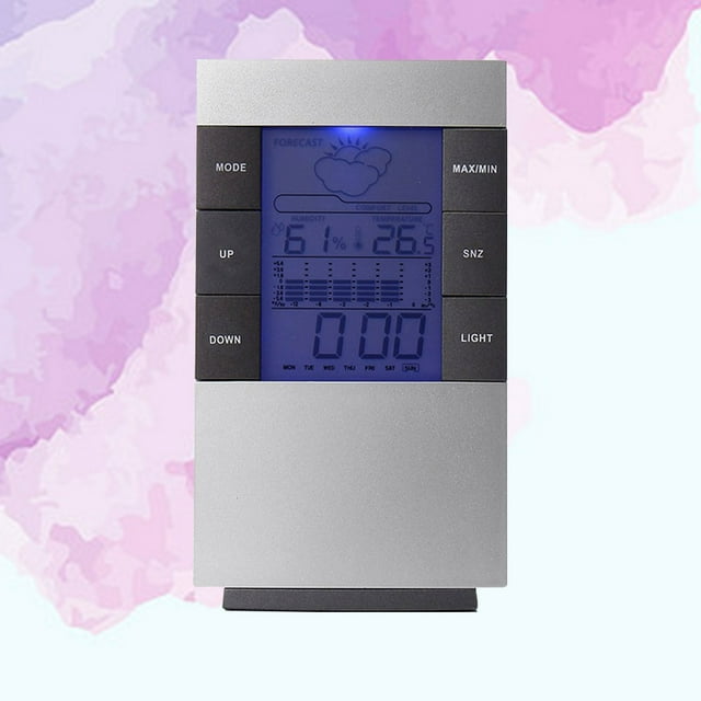 HEMOTON LCD Screen with Date Time Indoor Temperature Humidity Clock