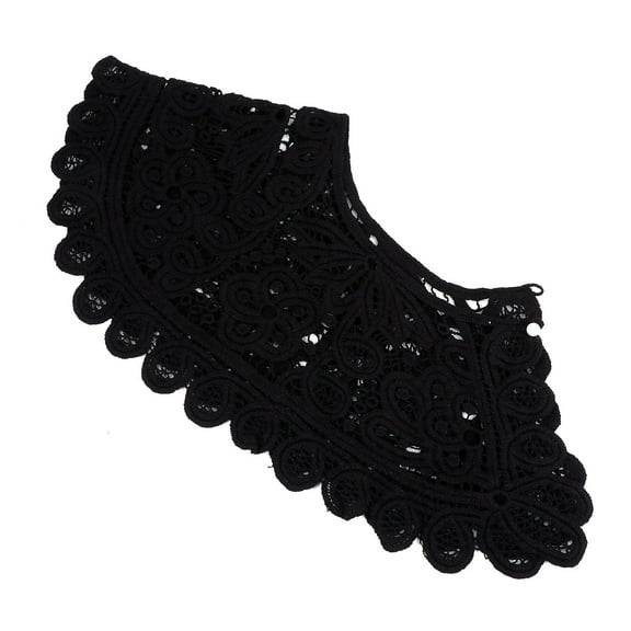 ORDDIART Black Shawl with Lace Collar, 1 Set, Size 23.6 x 6.7 Inches