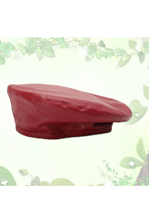 Ladies Beret Hat Women Beanie Cap Stylish Warm Winter Hats for Women Red