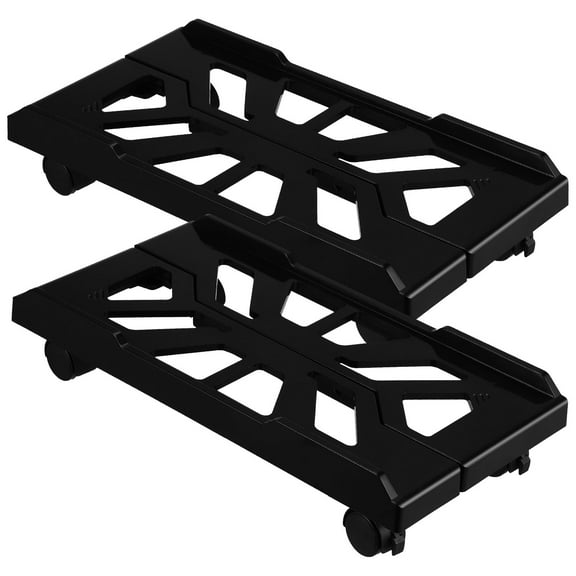 HEMOTON Laptop Cart on Wheels Computer Tower Stand under Desk Desktop Black