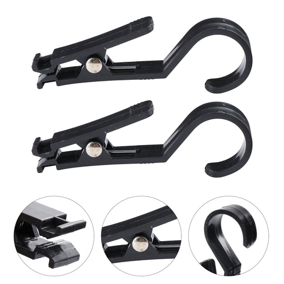 HEMOTON Large Clips for Hanging Made of Thickened ABS Material Black Color Strong and 15 Pieces