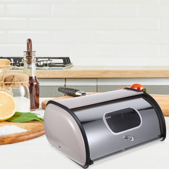 HEMOTON Large Bread Box Kitchen Restaurant Steel Bread Box Bread Storage Container Bread Holder for Home Kitchen Countertop Bread Bin