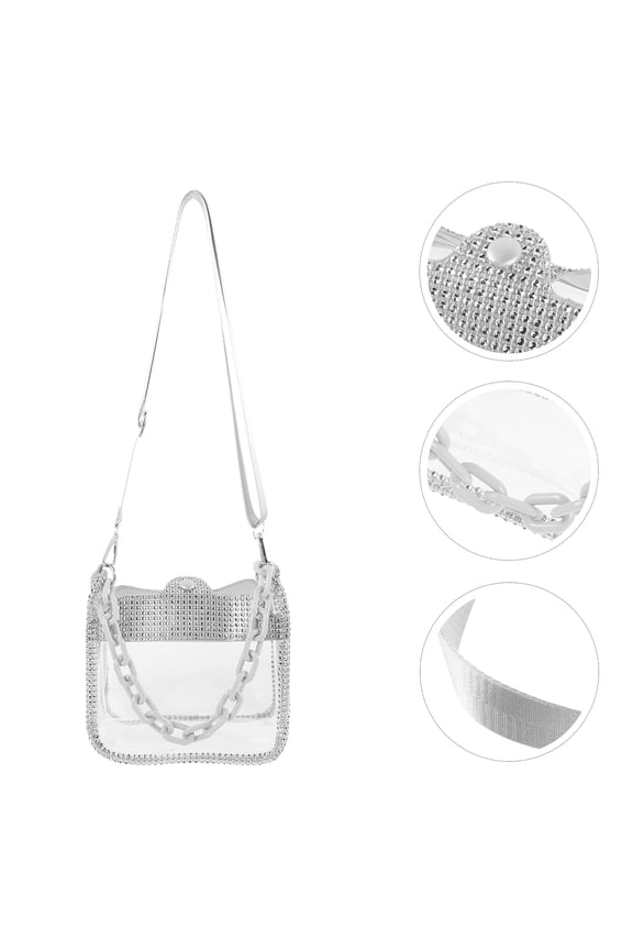 DEEPCRAFF women clear handbag tote bag plastic 1Set