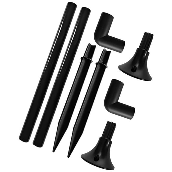HEMOTON  Lawn Lamp Accessories Solar Path Lights Extension Pole Black