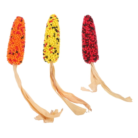 HEMOTON Lifelike Simulation Corn Models for Decoration Made of Foam Assorted Color Lightweight Portable 3pcs