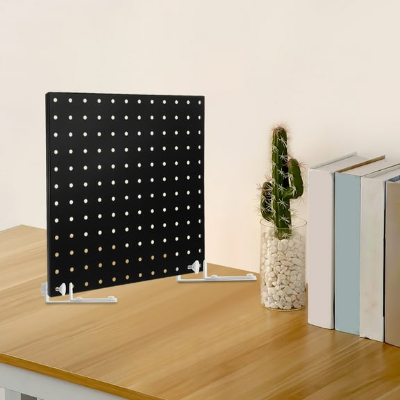 HEMOTON MLINS 1 Pair Tabletop Pegboard Display Bracket for Edge Attachment Table Pegboard Display Stand Metal Brackets Pegboard Panel Support