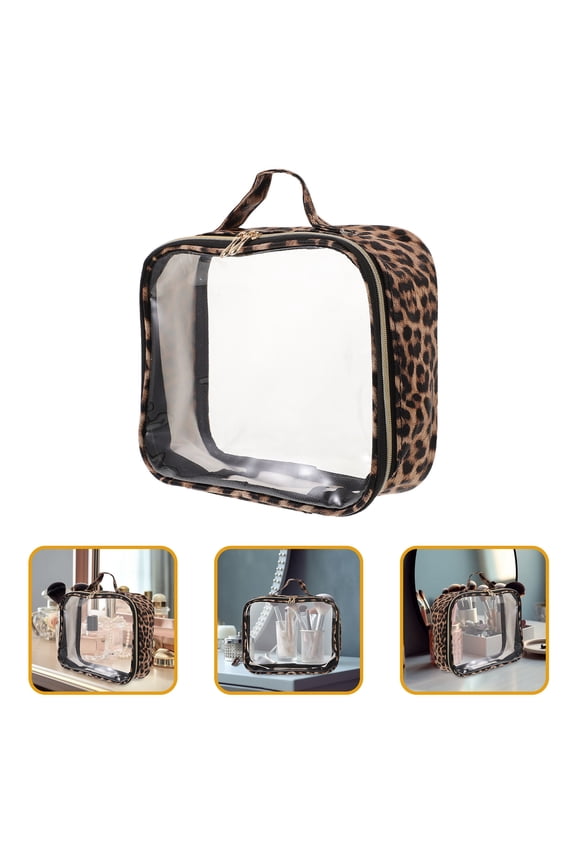 Leopard Print Makeup Bag Organizer for Travel and Outdoor Storage, Cosmetic Pouch