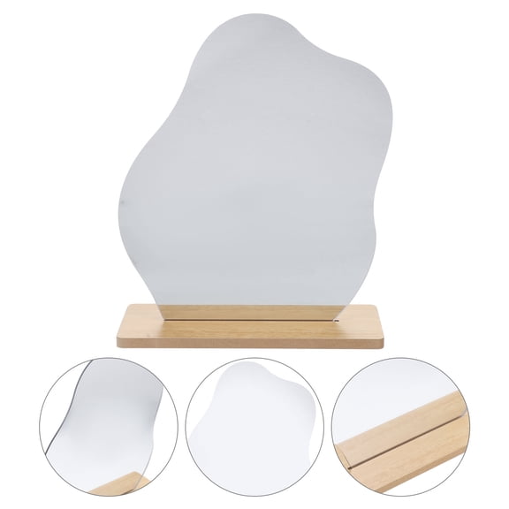 HEMOTON Makeup Cloud Mirror Desk Mirror Sturdy Mirror Student 25.50X19.30X7.00CM
