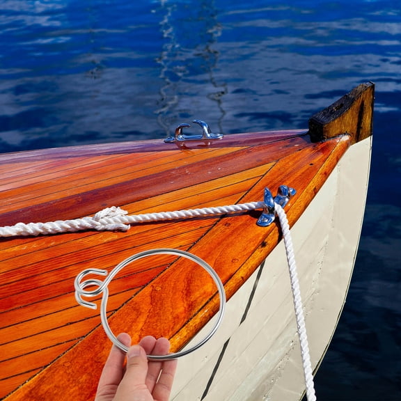 HEMOTON Marine Anchor Ring Retrieve Steel Boat Retrieval Tool Silver