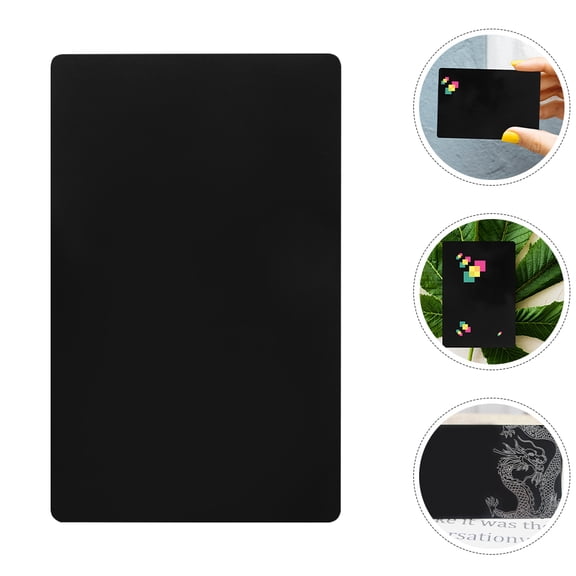 HEMOTON Masteelf 12Pcs Aluminum Business Cards with Engraved Name and Custom Engraving Options