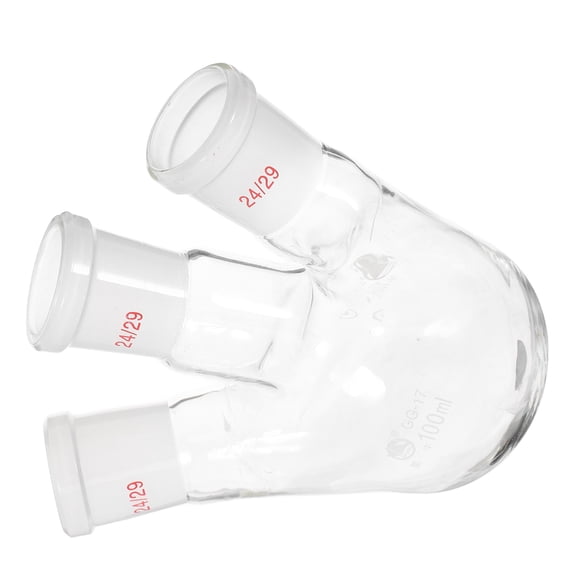 HEMOTON Masteelf 1pc Professional Three Necked Distilling Flask Glass Boiling Flask for Laboratory