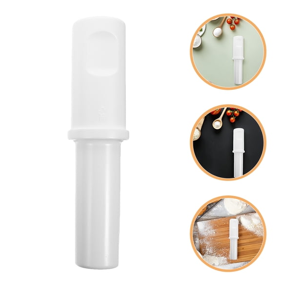 SOPOTUTU Universal Meat Pusher Tool White Plastic Kitchen Accessory for Food Preparation and Safety