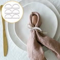 thumbnail image 1 of HEMOTON Metal Napkin Rings Set of 6 Pieces Silver Color for Elegant Table Decoration and Weddings, 1 of 8