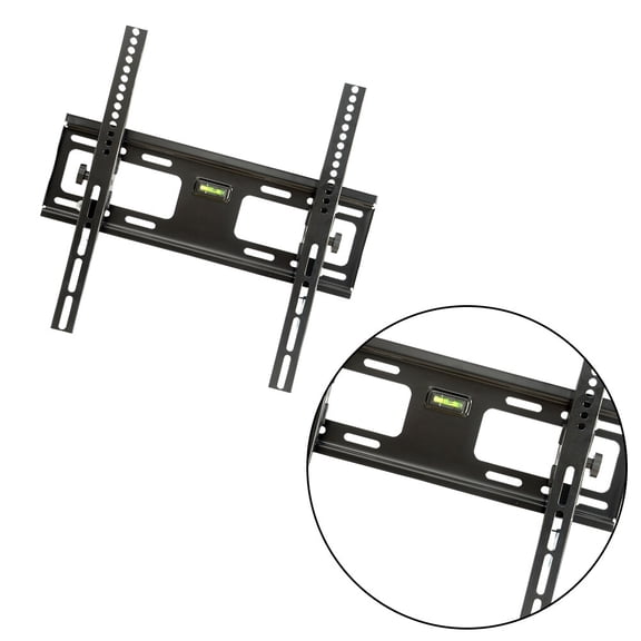 HEMOTON Black Metal TV Wall Mount Bracket with 15 Adjustable Tilt Angle for LCD TVs Suitable for Home and Commercial Use