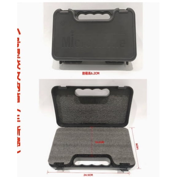 SOPOTUTU Plastic Microphone Storage Box with Cotton Liner Portable Hard Carry Case for Music