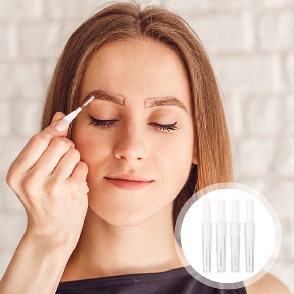 HEMOTON Mini Makeup Brush Set with Nylon Bristles for Home Use Portable and Comfortable to Hold White 20pcs