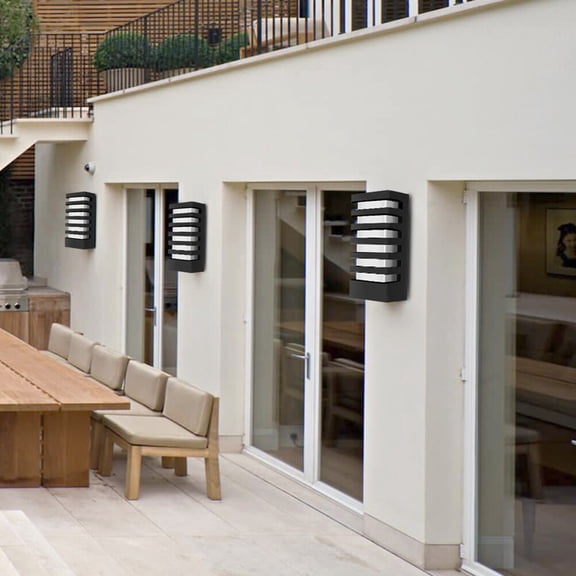 HEMOTON Modern Black LED Wall Lamp Waterproof Aluminum IP65 15W COB LED for Home Indoor Outdoor Use AC 85265V