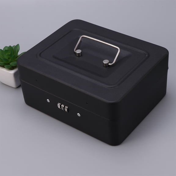 ORDDIART Safety Cash Box with Password Lock for Store Use Metal Money Storage