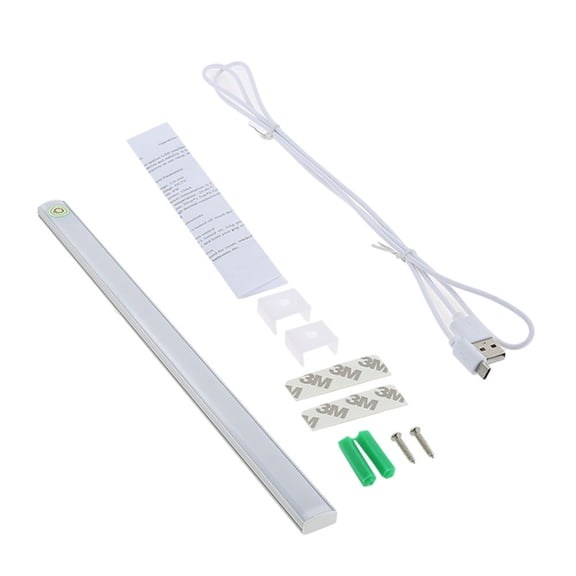 HEMOTON Motion Sensor Cabinet Stairs Light Lamp Cabinet Wardrobe Table LightCupboard Showcase LED Lights Closet Lights USB 21 LED Night Light Bar (White Light Color)