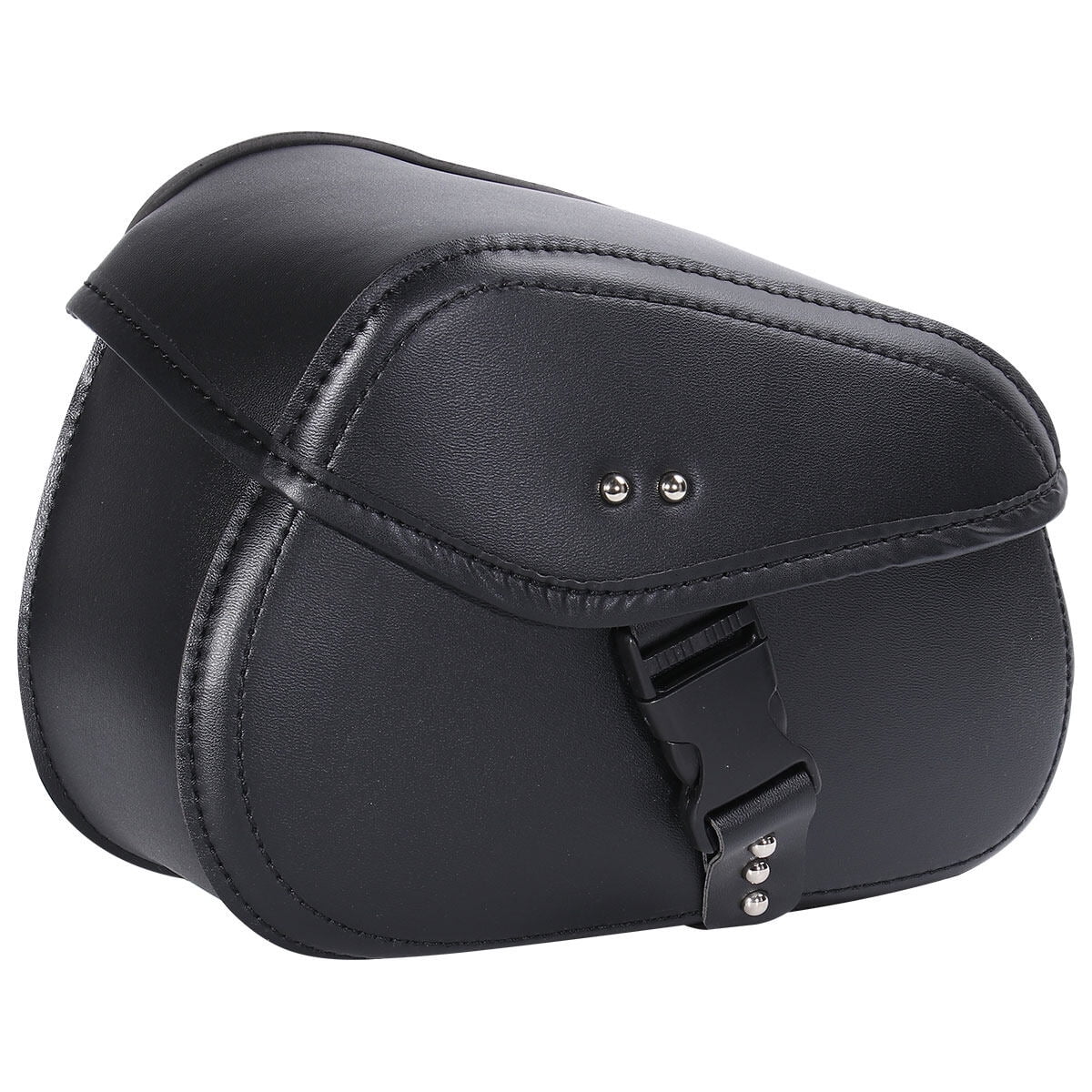 HEMOTON  Motorcycle Storage Bag Barrel for Universal Saddlebags Black